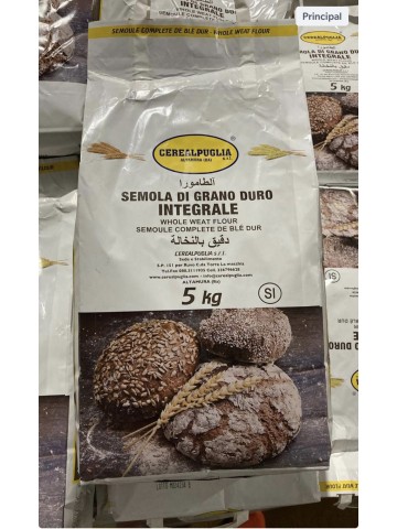 HARINA DE SÉMOLA INTEGRAL 5Kg