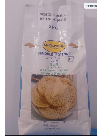 SÉMOLA MEDIANA TRIGO DURO 5Kg